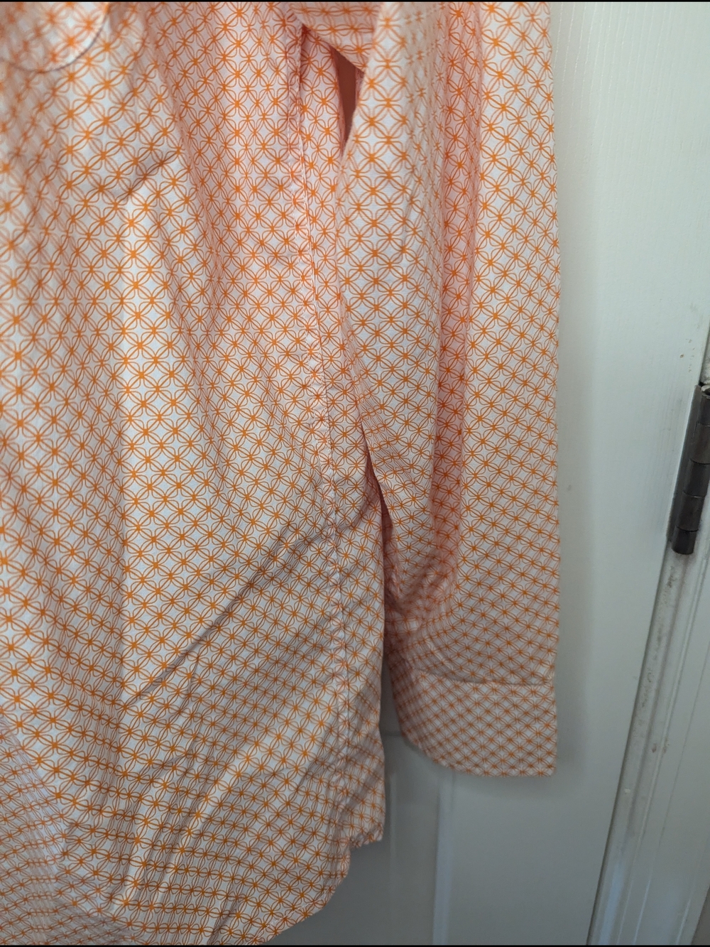 Wrangler George Strait Collection Shirt  Button Up Western Orange/White Men's M - Picture 4 of 11